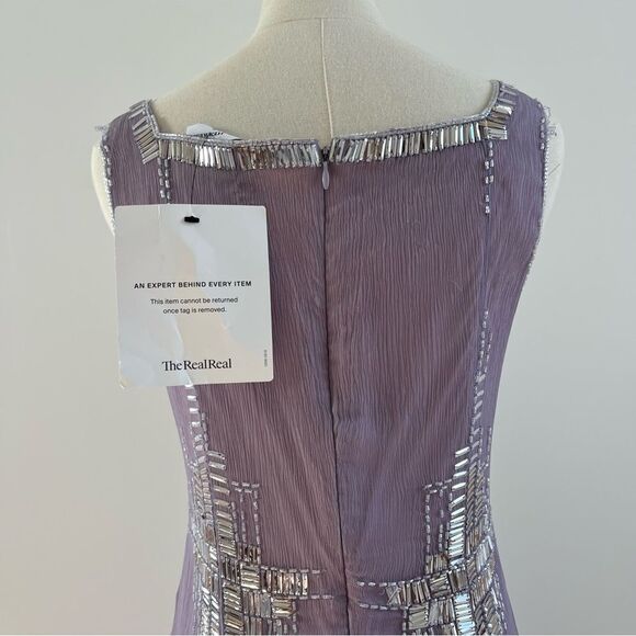 Carolina Herrera Silk Sequins Purple Dress - Picture 6 of 16